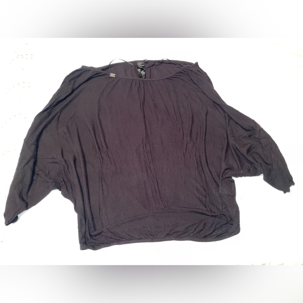 Guess black off the shoulder over sized knit top medium